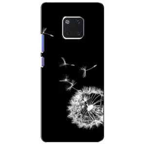 Силіконовий Чохол з кульбабками на Huawei Mate 20 Pro, LYa-l09, LYA-L29 (Кульбабка на чорному)