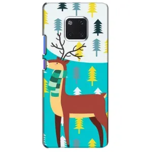 Силиконовый бампер с картинкой животных для Huawei Mate 20 Pro, LYa-l09, LYA-L29 (Олень с шарфом)