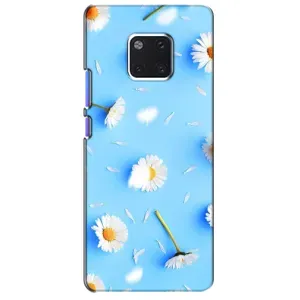 Чохол з Квітами для Huawei Mate 20 Pro, LYa-l09, LYA-L29 (ромашки на блакитному)