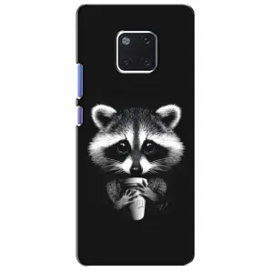 Силиконовый Чехол с Енотами на Huawei Mate 20 Pro, LYa-l09, LYA-L29 (С кофем)