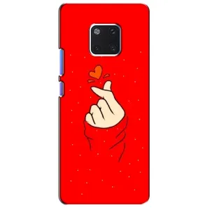 Чохол (Знак сердечка) для Huawei Mate 20 Pro, LYa-l09, LYA-L29 (Сердечко на червоному)