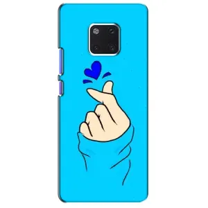 Чохол (Знак сердечка) для Huawei Mate 20 Pro, LYa-l09, LYA-L29 (Сердечко на синоьому)