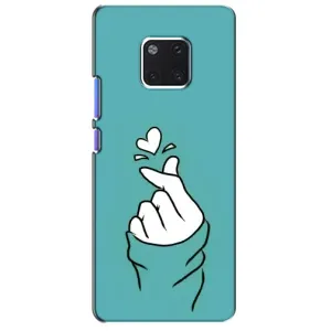 Чохол (Знак сердечка) для Huawei Mate 20 Pro, LYa-l09, LYA-L29 (Сердечко на бірюзовому)
