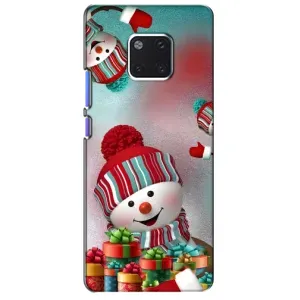 Чехлы на Новый Год Huawei Mate 20 Pro, LYa-l09, LYA-L29 (Снеговик в шапке)