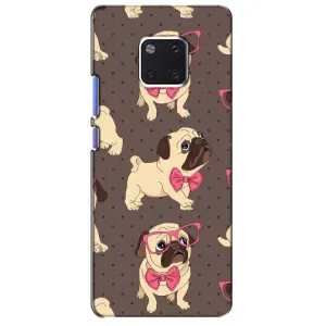 Чехол (ТПУ) Милые собачки для Huawei Mate 20 Pro, LYa-l09, LYA-L29 (Собачки Мопсики)