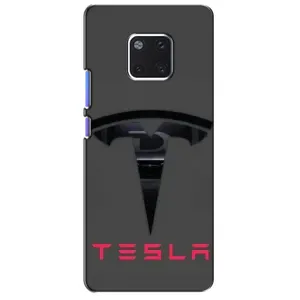 Силиконовый бампер с картинкой машины на Huawei Mate 20 Pro, LYa-l09, LYA-L29 (Logo TESLA)