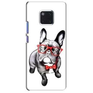 Бампер для Huawei Mate 20 Pro, LYa-l09, LYA-L29 с картинкой "Песики" (В очках)