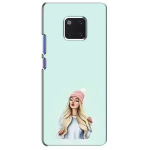 Силиконовый Чехол на Huawei Mate 20 Pro, LYa-l09, LYA-L29 с картинкой Стильных Девушек (В шапке)