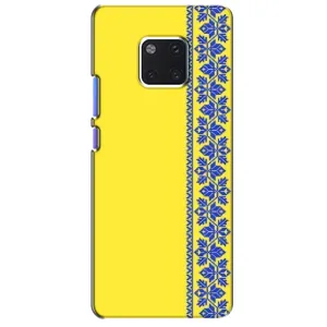 Силиконовый Чехол на Huawei Mate 20 Pro, LYa-l09, LYA-L29 (Вышиванка на желтом)