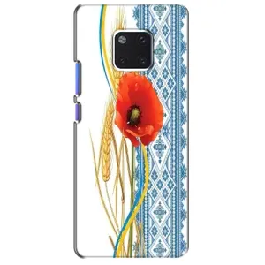 Силиконовый Чехол на Huawei Mate 20 Pro, LYa-l09, LYA-L29 с картинкой Вышиванки (Вышиванка с цветком)