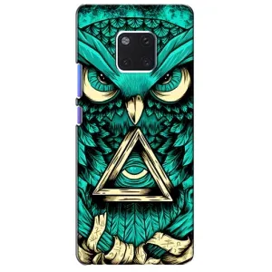 Чехлы с принтом СОВЫ для Huawei Mate 20 Pro, LYa-l09, LYA-L29 (Зеленая сова)