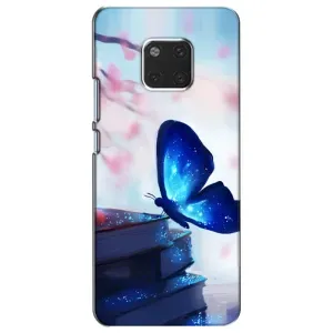 Силіконовий бампер з картинкою звірів для Huawei Mate 20, HMA-L09, HMA-L29 (Метелик синій)