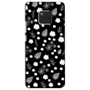 Чехлы с тематикой "ЦВЕТЫ" на Huawei Mate 20, HMA-L09, HMA-L29 (цветение на чорном)
