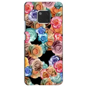 Чехлы с тематикой "ЦВЕТЫ" на Huawei Mate 20, HMA-L09, HMA-L29 (Цветы на черном)