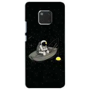Силиконовый Чехол с принтом "Космонавты" на Huawei Mate 20, HMA-L09, HMA-L29 (Космонавт на рыбалке)
