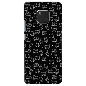 Чохол на тематику: Коти для Huawei Mate 20 (HMA-L09, HMA-L29) (Котики на чорному)