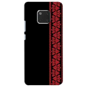 Силиконовый Чехол на Huawei Mate 20, HMA-L09, HMA-L29 (Красная Вышиванка)