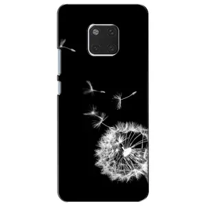Силиконовый Чехол с одуванчиками на Huawei Mate 20, HMA-L09, HMA-L29 (Одуванчик на чёрном)