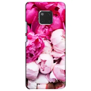 Силиконовый бампер с принтом (цветочки) на Хуавей Мейт 20 (Пионы)