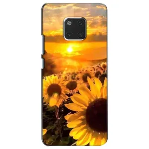 Чехол с Цветами для Huawei Mate 20, HMA-L09, HMA-L29 (поле подсолнухов)