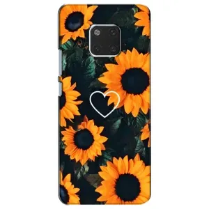 Чехлы с картинкой Подсолнухов для Хуавей Мейт 20 (Сердечко в подсолнухах)