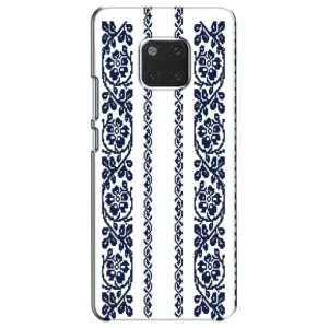 Силиконовый Чехол на Huawei Mate 20, HMA-L09, HMA-L29 с картинкой Вышиванки (Синяя вышиванка)