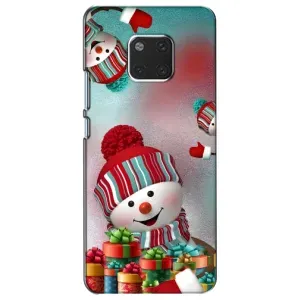 Чехлы на Новый Год Huawei Mate 20, HMA-L09, HMA-L29 (Снеговик в шапке)