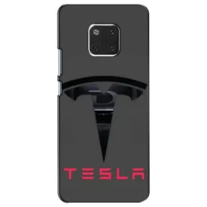 Силиконовый бампер с картинкой машины на Huawei Mate 20, HMA-L09, HMA-L29 (Logo TESLA)