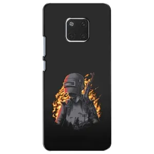 Силиконовый чехол с картинкой "Герой Pubg" на Huawei Mate 20, HMA-L09, HMA-L29 (В огне)