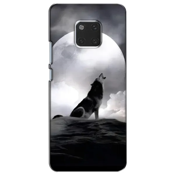 Чехол с рисунком «Волк и луна» для Huawei Mate 20 (HMA-L09, HMA-L29)