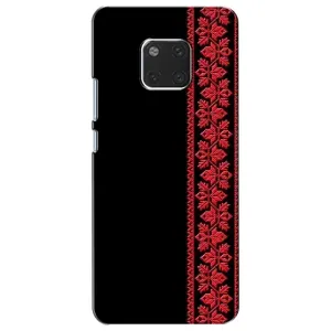 Силиконовый Чехол на Huawei Mate 20, HMA-L09, HMA-L29 с картинкой Вышиванки (Вышиванка на черном)