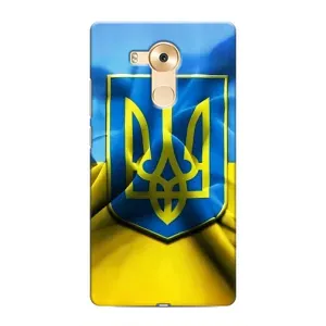Чехол с картинкой (Патриотический ГЕРБ) на Huawei Mate 8, NXT (Герб и Флаг Украины)
