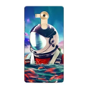 Силіконовый Чохол з принтом "Космонавти" на Huawei Mate 8, NXT (Космонавт у воді)