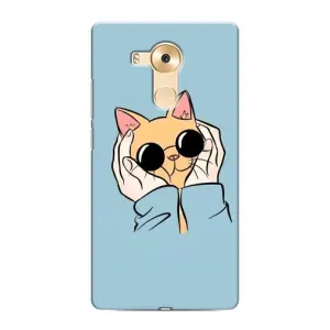 Бампер з зображенням Котиків для Хуавей Мейт 8 (КОТИК в окулярах)