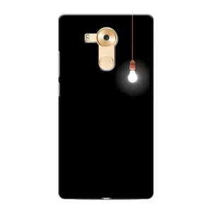 Чехол с картинками на черном фоне для Huawei Mate 8, NXT (Лампочка)