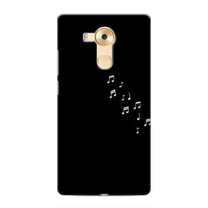 Чехол с картинками на черном фоне для Huawei Mate 8, NXT (Ноты)