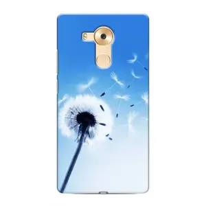 Силіконовий Чохол з кульбабками на Huawei Mate 8, NXT (Кульбабка на блакитному)