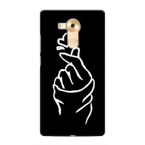 Чехлы (Знак сердечка) на Huawei Mate 8, NXT (Сердце на черном)