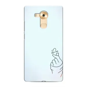 Чехлы (Знак сердечка) на Huawei Mate 8, NXT (Сердце на голубом)
