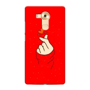 Чехлы (Знак сердечка) на Huawei Mate 8, NXT (Сердце на красном)