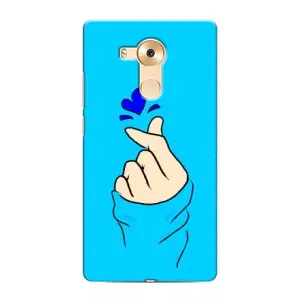Чехлы (Знак сердечка) на Huawei Mate 8, NXT (Сердце на синем)