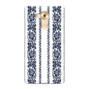 Силиконовый Чехол на Huawei Mate 8, NXT с картинкой Вышиванки (Синяя вышиванка)