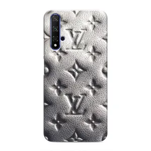 Текстурный Чехол Louis Vuitton для Хуавей Нова 5Т (Бежевый ЛВ)