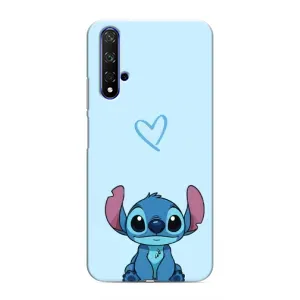 Чехол с рисунком Стич для Huawei Nova 5T (Голубой Стич)