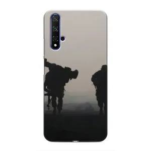 Чохли на військову тематику для Huawei Nova 5T (Бій солдат)