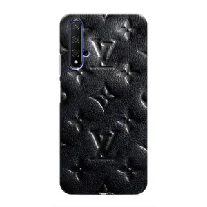 Текстурный Чехол Louis Vuitton для Хуавей Нова 5Т (Черный ЛВ)