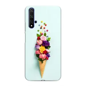 Чехлы с тематикой "ЦВЕТЫ" на Huawei Nova 5T (Цветок-мороженное)