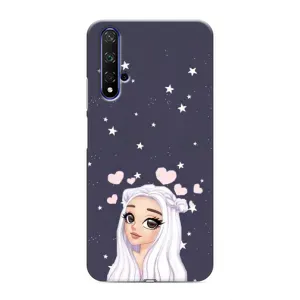 Чохол Стильні дівчата на Huawei Nova 5T (Дівчина та серця)