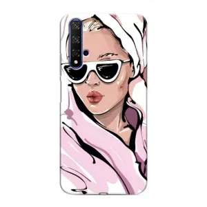 Чохол з картинкою Модні Дівчата Huawei Nova 5T (Дівчина в халаті)
