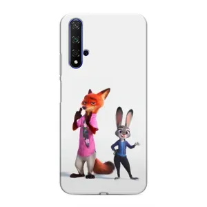 Силиконовый чехол с принтом Зоотрополіс для Huawei Nova 5T (Джуди и Ник)